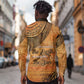 African Women Long Sleeve Button Shirt With Tribal Pattern - African Pride