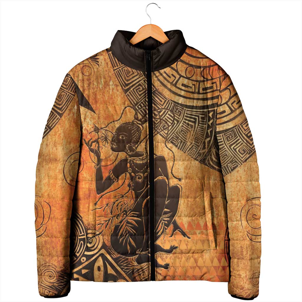 African Women Padded Jacket She Is Rooted In The Earth and Rising Like The Sun