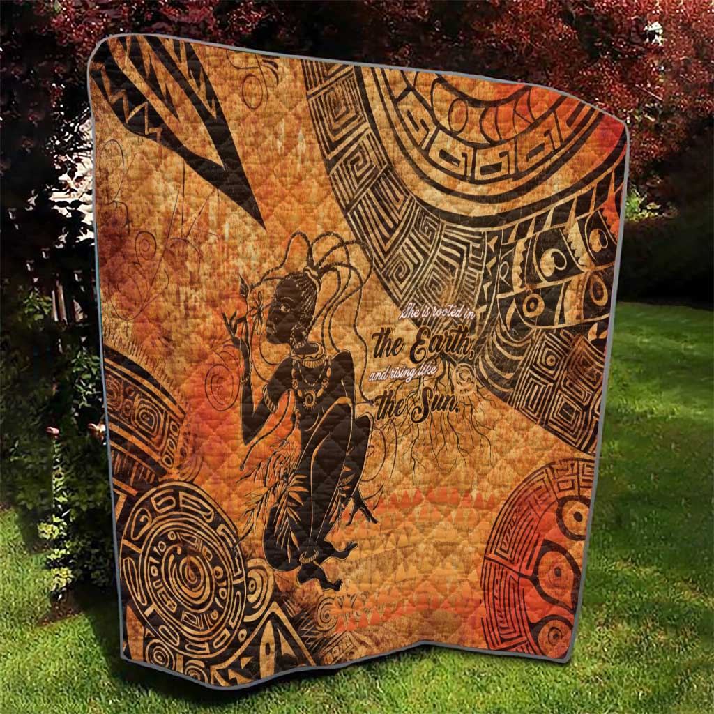 African Women Quilt With Tribal Pattern - African Pride