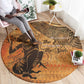 African Women Round Carpet With Tribal Pattern - African Pride