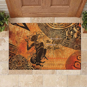 African Women Rubber Doormat With Tribal Pattern - African Pride