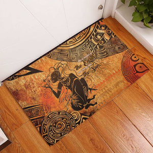 African Women Rubber Doormat With Tribal Pattern - African Pride