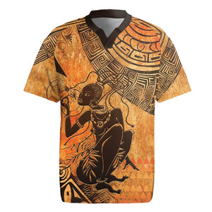 African Women Rugby Jersey With Tribal Pattern - African Pride