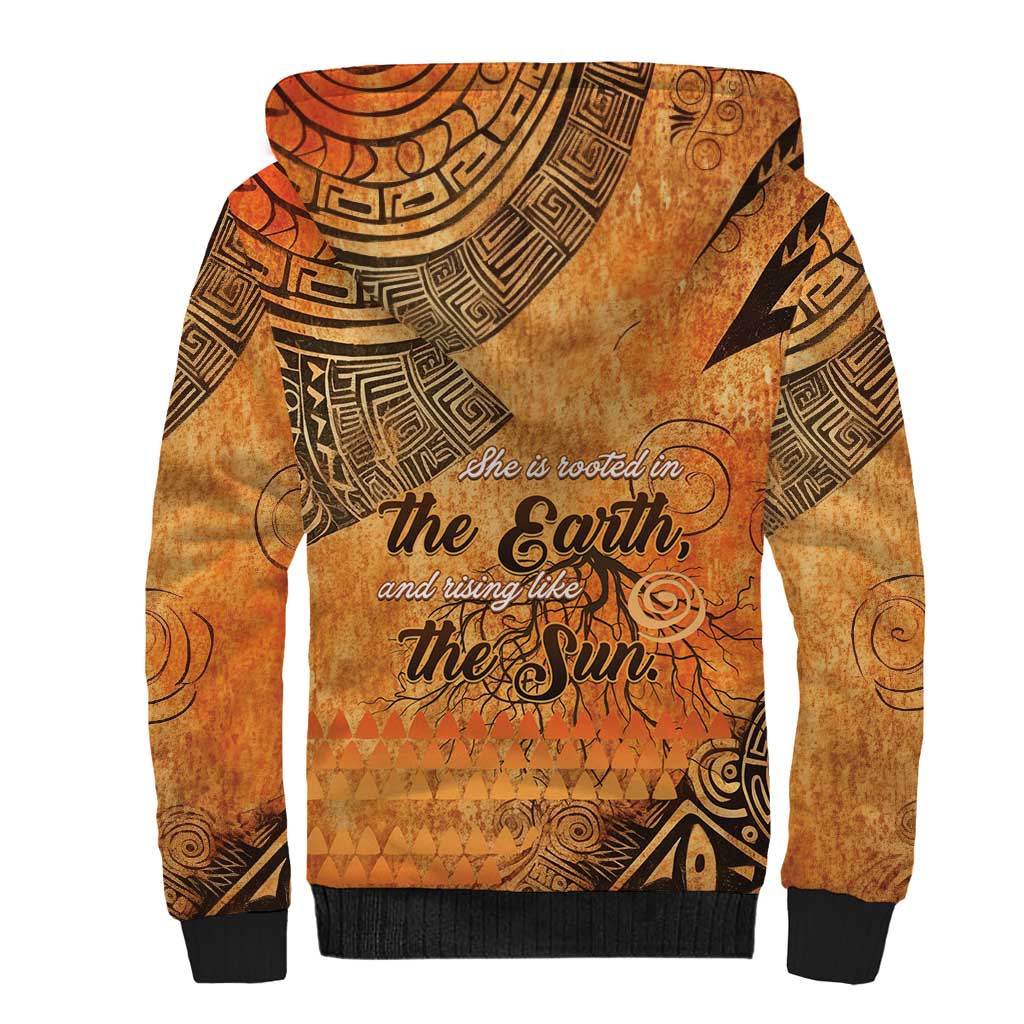 African Women Sherpa Hoodie With Tribal Pattern - African Pride