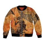 African Women Sleeve Zip Bomber Jacket With Tribal Pattern - African Pride