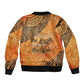 African Women Sleeve Zip Bomber Jacket With Tribal Pattern - African Pride