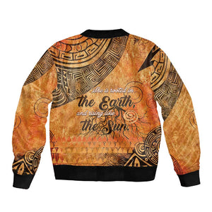 African Women Sleeve Zip Bomber Jacket With Tribal Pattern - African Pride