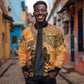 African Women Sleeve Zip Bomber Jacket With Tribal Pattern - African Pride