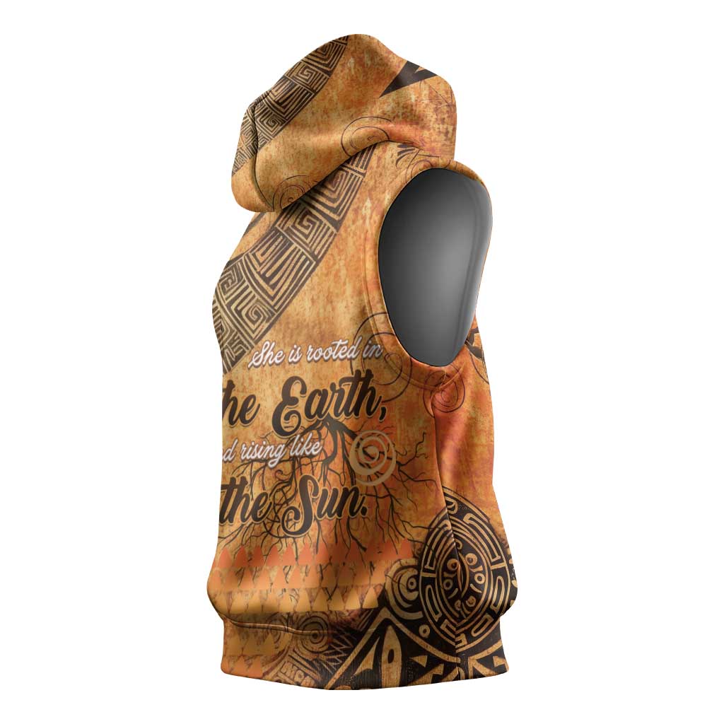 African Women Sleeveless Hoodie With Tribal Pattern - African Pride