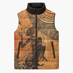 African Women Sleeveless Puffer Jacket She Is Rooted In The Earth and Rising Like The Sun