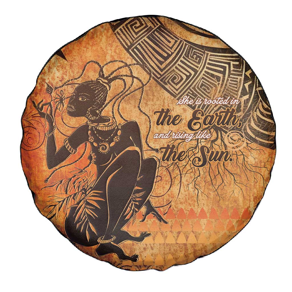 African Women Spare Tire Cover With Tribal Pattern - African Pride