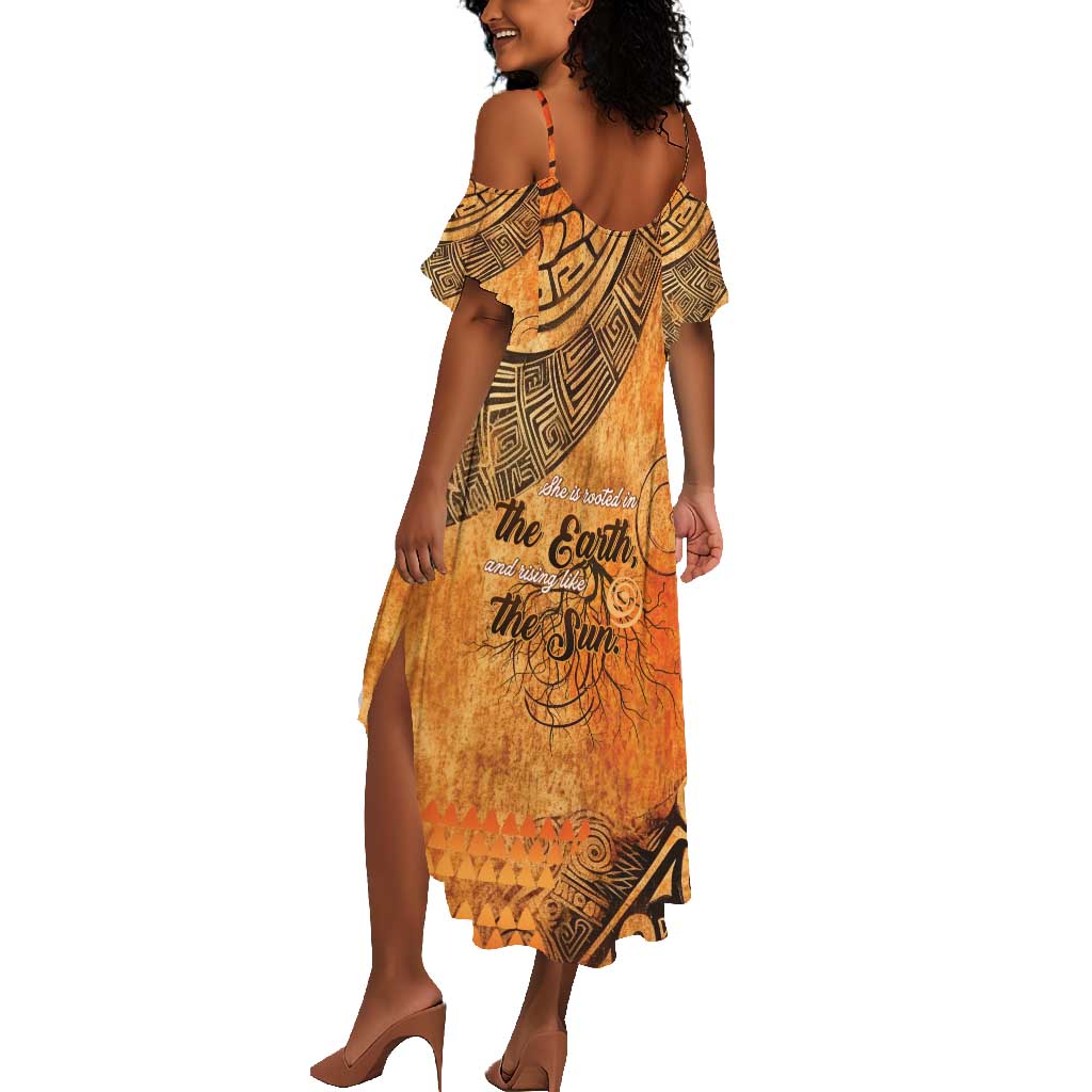 African Women Summer Maxi Dress With Tribal Pattern - African Pride