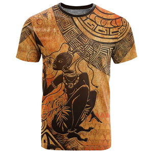 African Women T shirt With Tribal Pattern - African Pride