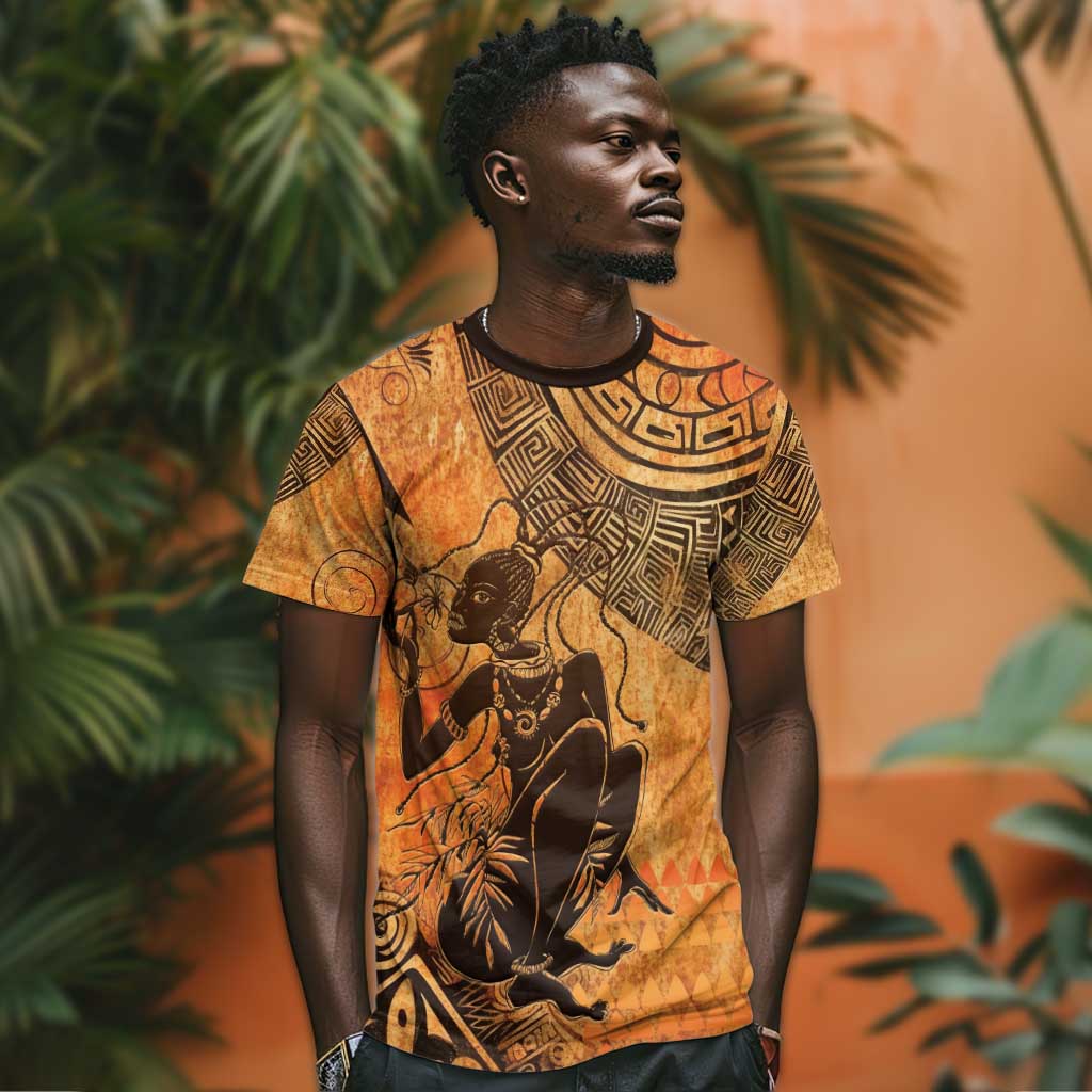 African Women T shirt With Tribal Pattern - African Pride