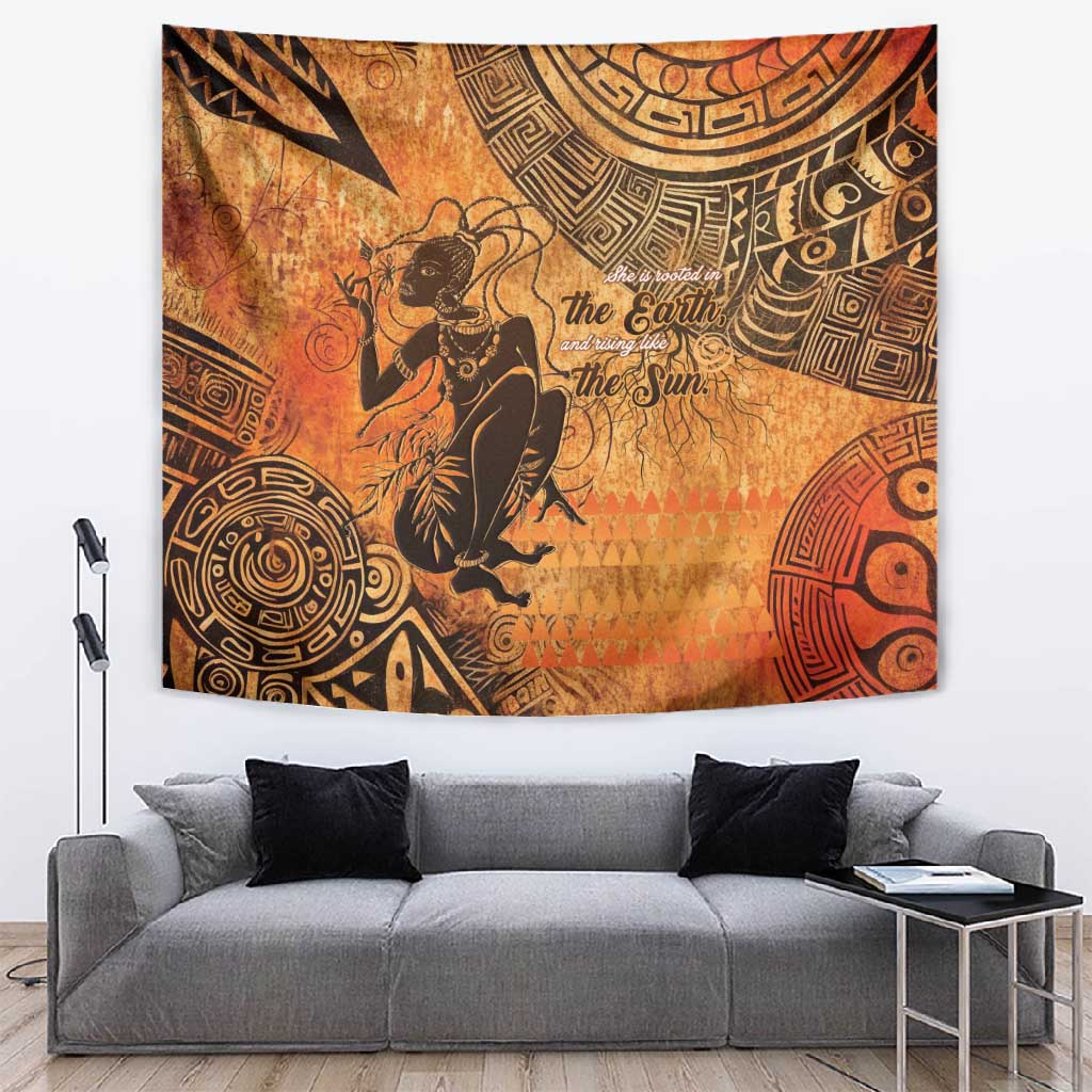 African Women Tapestry With Tribal Pattern - African Pride