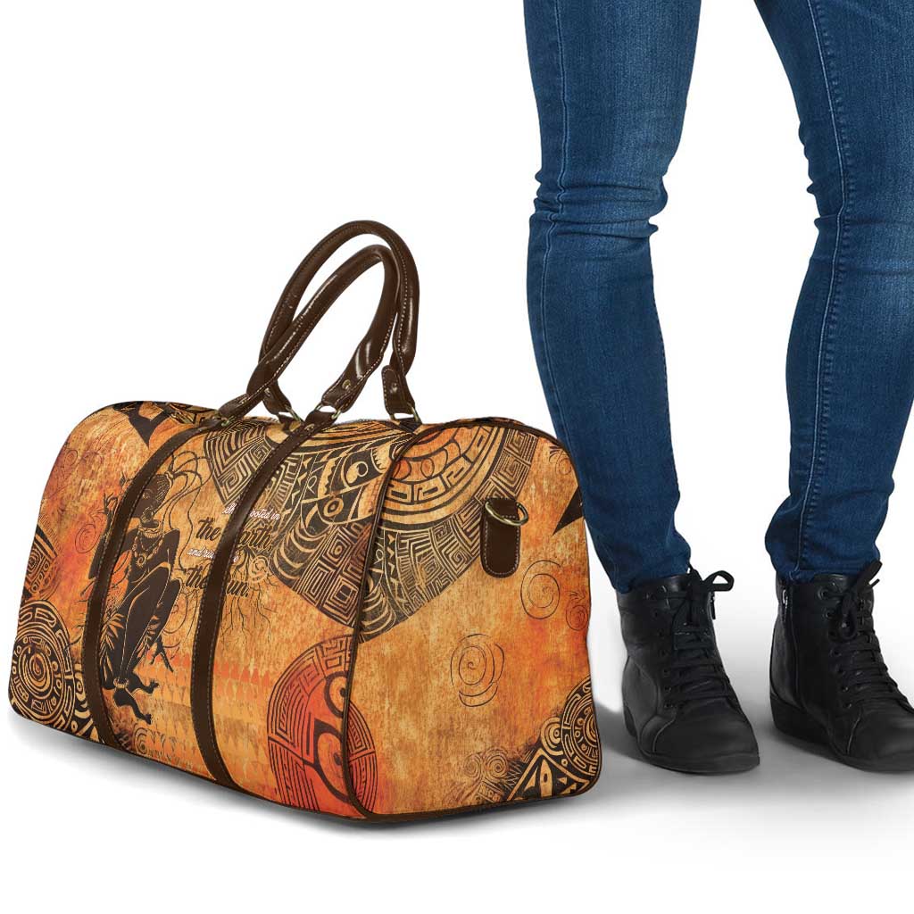 African Women Travel Bag She Is Rooted In The Earth and Rising Like The Sun