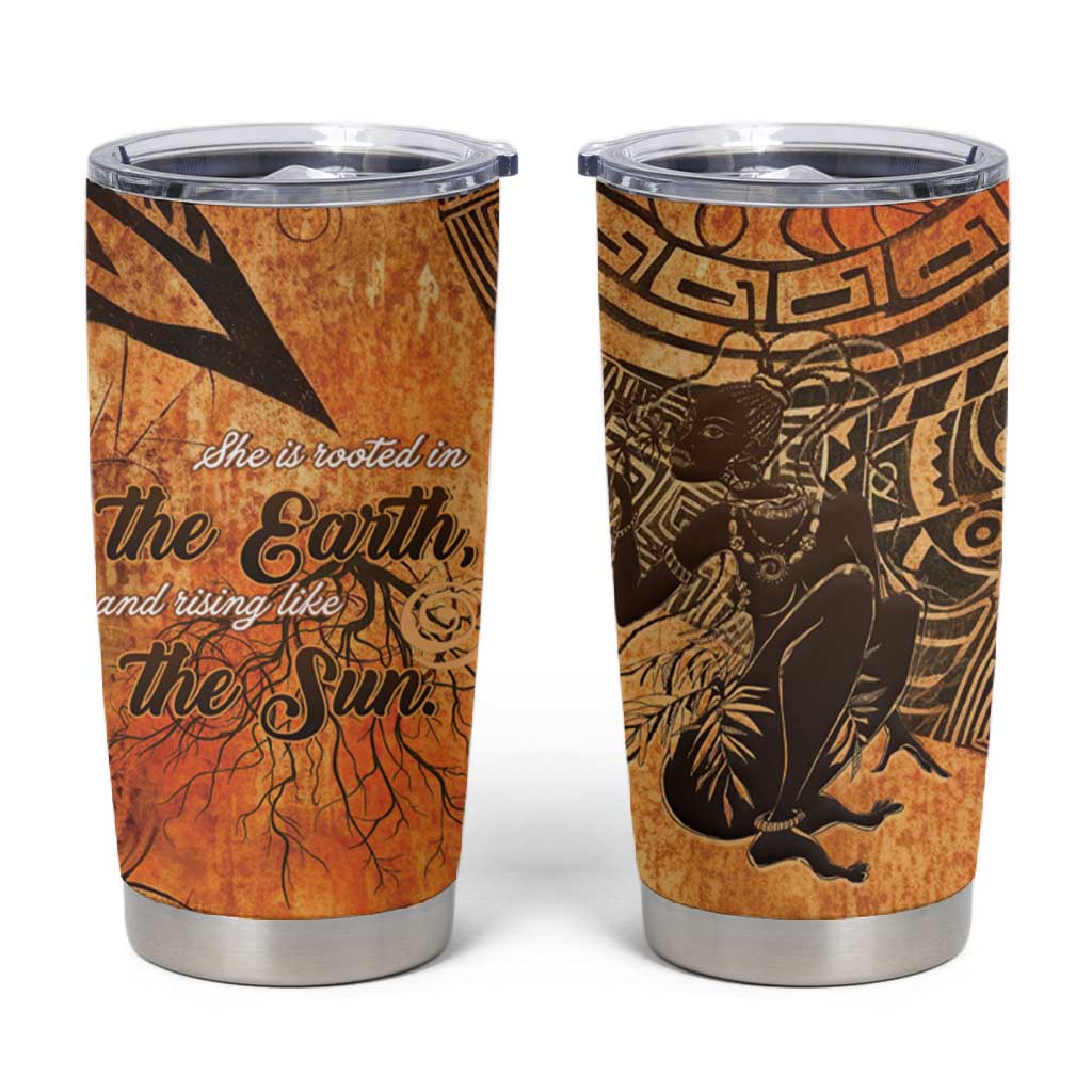 African Women Tumbler Cup With Tribal Pattern - African Pride