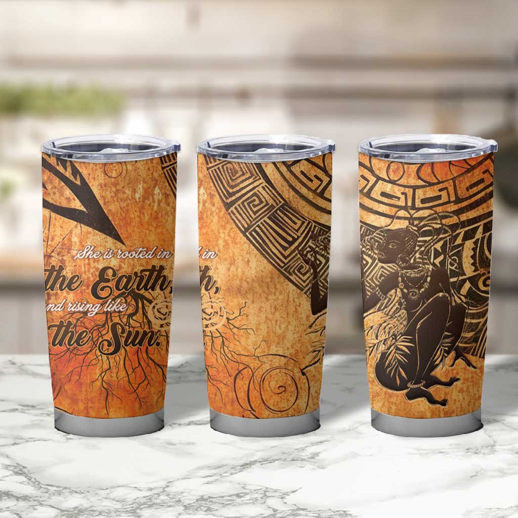 African Women Tumbler Cup With Tribal Pattern - African Pride