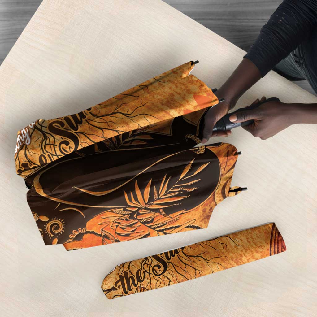 African Women Umbrella She Is Rooted In The Earth and Rising Like The Sun