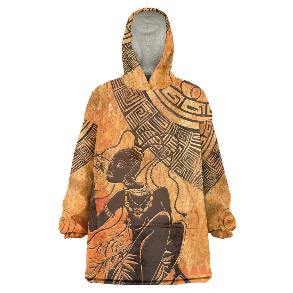 African Women Wearable Blanket Hoodie With Tribal Pattern - African Pride