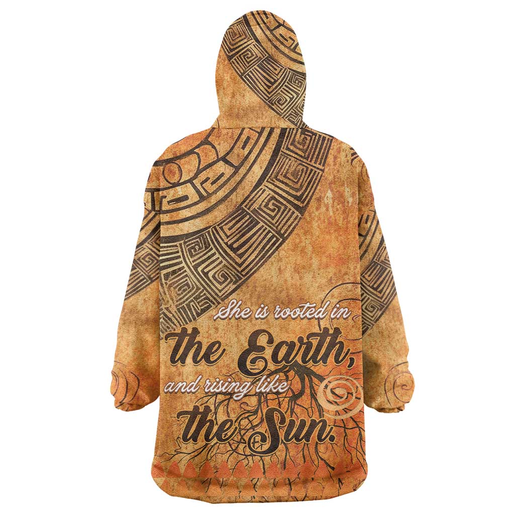 African Women Wearable Blanket Hoodie With Tribal Pattern - African Pride