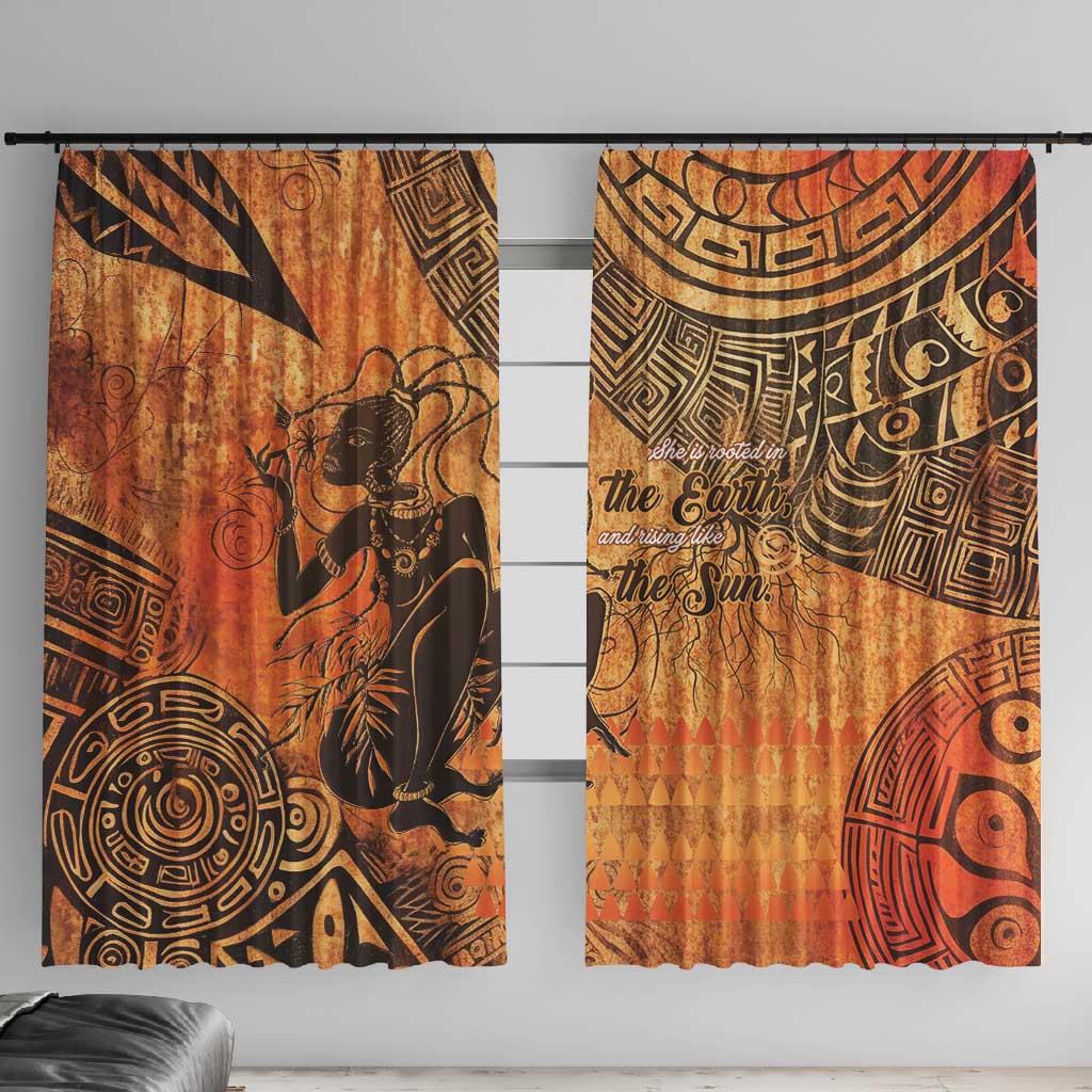 African Women Window Curtain With Tribal Pattern - African Pride
