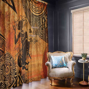 African Women Window Curtain With Tribal Pattern - African Pride
