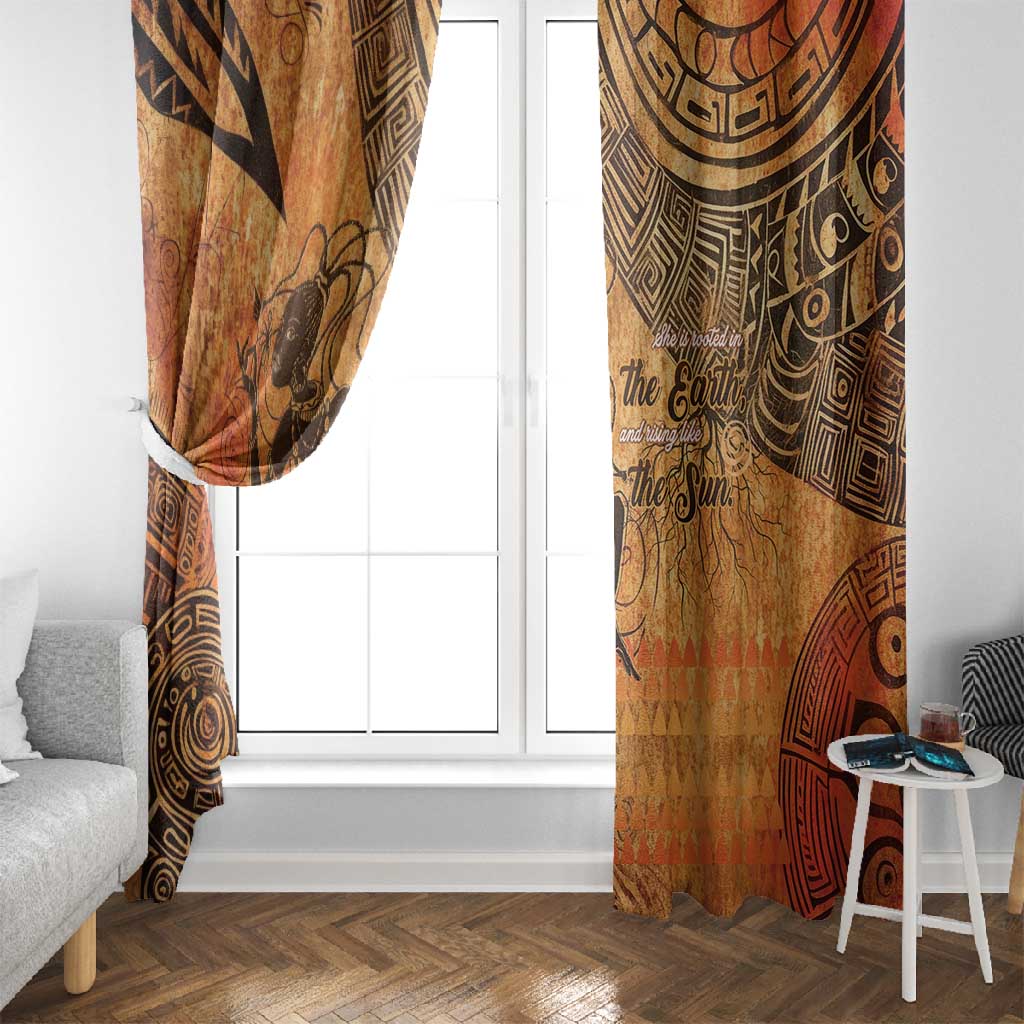 African Women Window Curtain With Tribal Pattern - African Pride