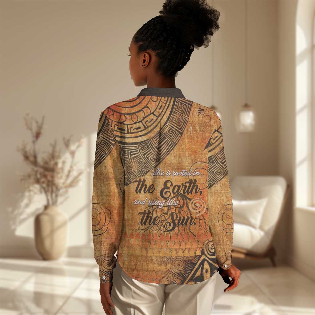 African Women Women Casual Shirt With Tribal Pattern - African Pride