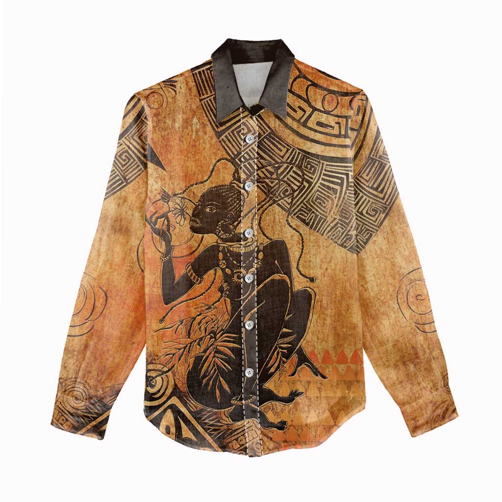African Women Women Casual Shirt With Tribal Pattern - African Pride