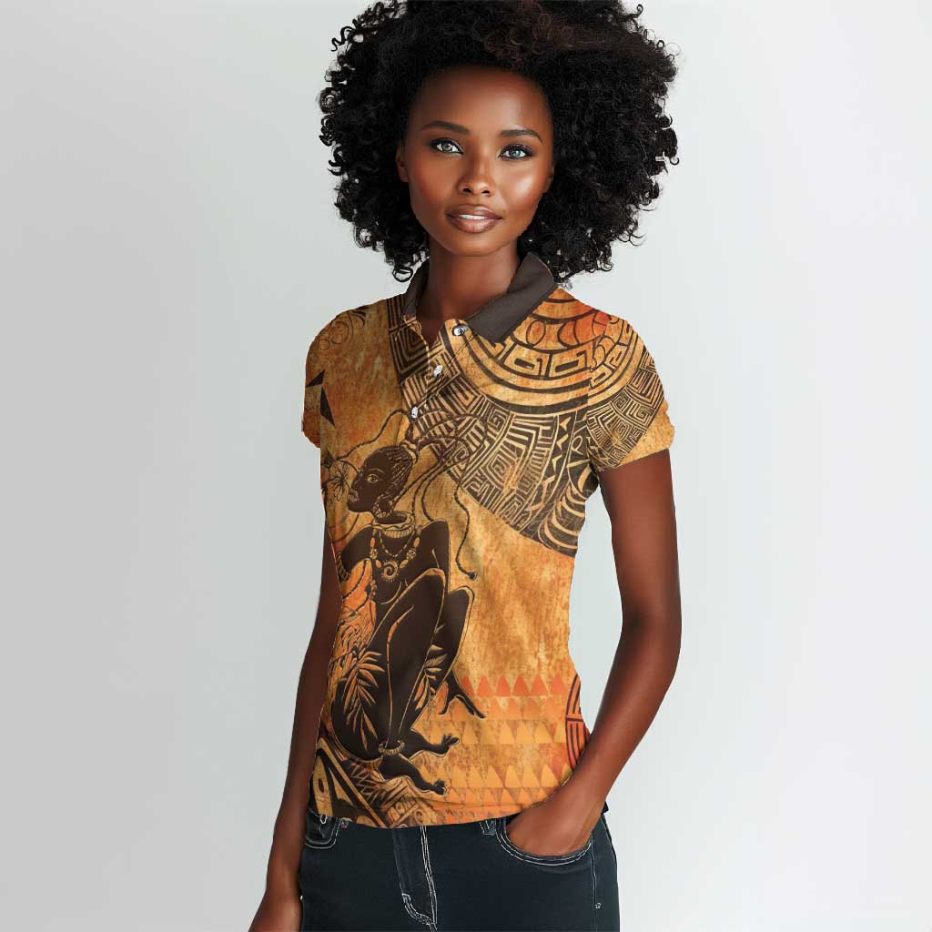 African Women Women Polo Shirt With Tribal Pattern - African Pride