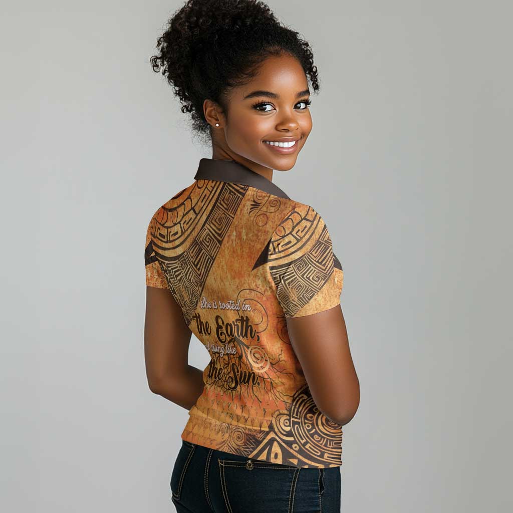 African Women Women Polo Shirt With Tribal Pattern - African Pride
