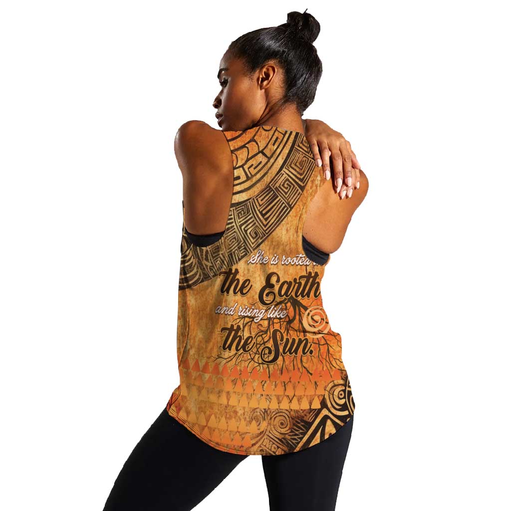 African Women Women Racerback Tank With Tribal Pattern - African Pride