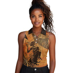 African Women Women Sleeveless Polo Shirt With Tribal Pattern - African Pride