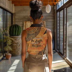 African Women Women Sleeveless Polo Shirt With Tribal Pattern - African Pride