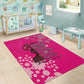 African Women Black Beautiful Brave and Bressed - Pink Color Area Rug - African Pride