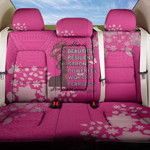 African Women Black Beautiful Brave and Bressed - Pink Color Back Car Seat Cover - African Pride