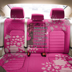 African Women Black Beautiful Brave and Bressed - Pink Color Back Car Seat Cover - African Pride
