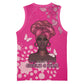 African Women Black Beautiful Brave and Bressed - Pink Color Basketball Jersey - African Pride