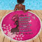 African Women Black Beautiful Brave and Bressed - Pink Color Beach Blanket - African Pride