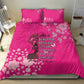 African Women Black Beautiful Brave and Bressed - Pink Color Bedding Set - African Pride