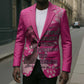African Women Blazer Black Beautiful Brave and Bressed - Pink Color