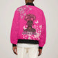 African Women Black Beautiful Brave and Bressed - Pink Color Bomber Jacket - African Pride