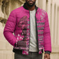 African Women Bomber Puffer Jacket Black Beautiful Brave and Bressed - Pink Color