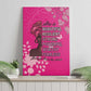 African Women Black Beautiful Brave and Bressed - Pink Color Canvas Wall Art - African Pride