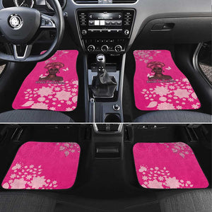 African Women Black Beautiful Brave and Bressed - Pink Color Car Mats - African Pride