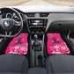 African Women Black Beautiful Brave and Bressed - Pink Color Car Mats - African Pride