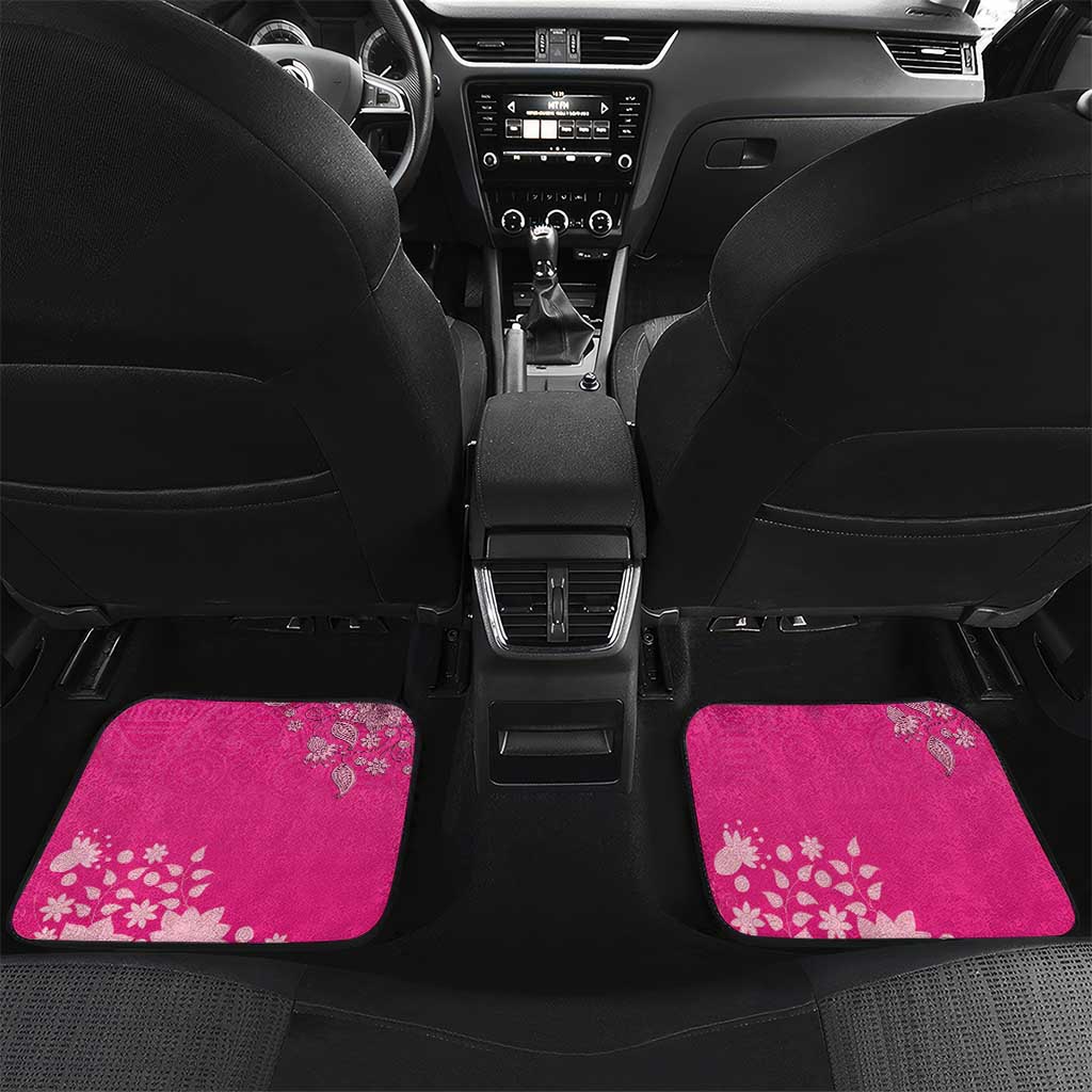 African Women Black Beautiful Brave and Bressed - Pink Color Car Mats - African Pride