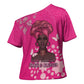African Women Cross Shoulder Shirt Black Beautiful Brave and Bressed - Pink Color