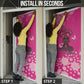 African Women Door Cover Black Beautiful Brave and Bressed - Pink Color